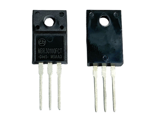 Diodos de barrera Schottky 30A 100V Velocidad de conmutación rápida y tiempo de recuperación inverso bajo MBR30100FCT